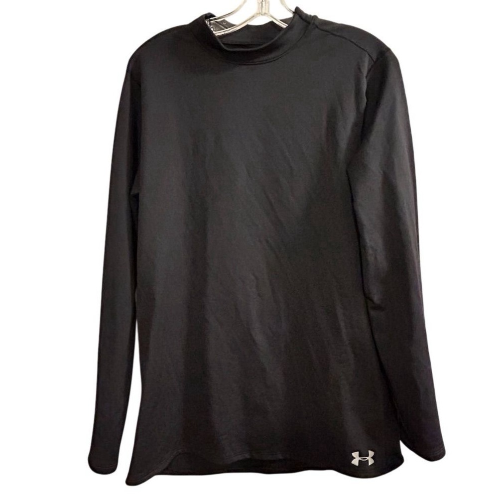 Under Armour Men's‎ ColdGear Mock Neck Long Sleeve Shirt Black Size L